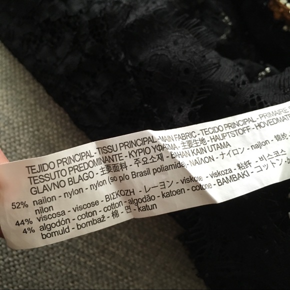 Zara Trafaluc lace embroidered blouse top L - Picture 6 of 8